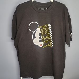 Disney Mickey Mouse/Neff Collab Shirt-XXL-black,yellow,checkered flag,hypebeast